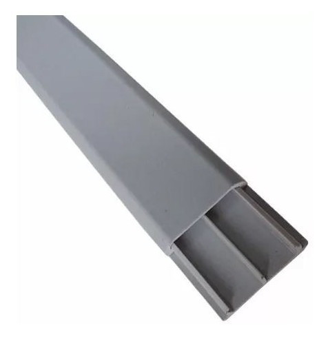 Canaleta De Piso Dutopiso Dp2 Pvc 50x10 Cinza Barra C/ 2 Mt 1