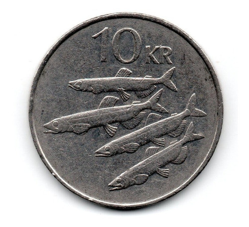 Islandia Moneda 10 Coronas Año 1984 Km#29.1 0