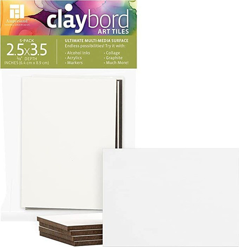 Ampersand Claybord Art Tiles, Perfil Plano De 1/8 Pulgada, . 1