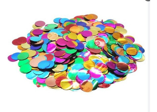 Kit 6 Lança Confete Metalizado Redondo 30cm Multicor 0