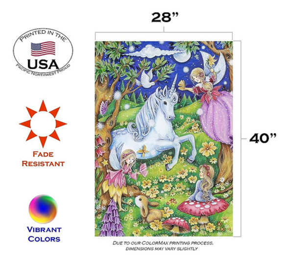 Toland Home Garden 1012161 Hadas Y Unicornios Unicornio Band 1