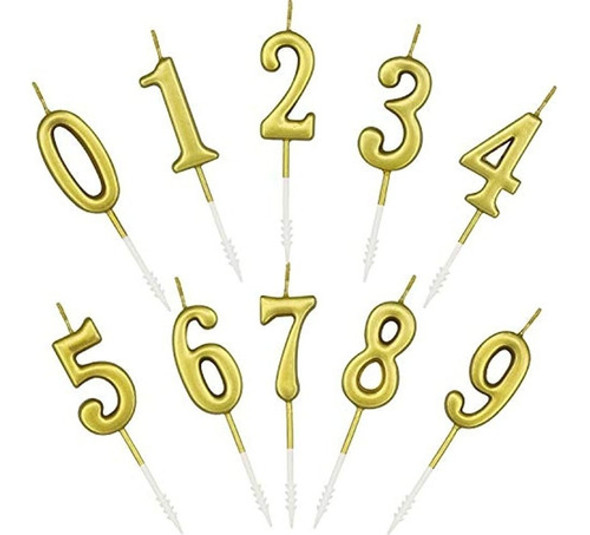 Beanlieve - Velas De Cumpleaños Con Número De 10 Piezas - Ve 1 Beanlieve - Velas De Cumpleaños Con Número De 10 Piezas - Ve 1