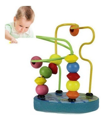 Caja Fuerte Colorido Juego Mini Bebé Madera Juguete Educativ 0