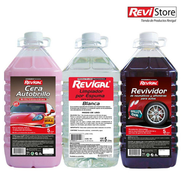 Espuma Activa Cera Autobrillo Y Revividor Revigal 3bid X 5 L 1