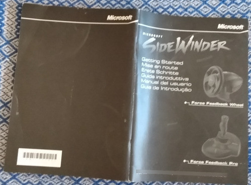 Manual Original Do Volante E Manche Microsoft Sidewinder 0