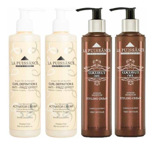 La Puissance Kit Crema De Peinar Coco Rulos Kit Peluquería 0