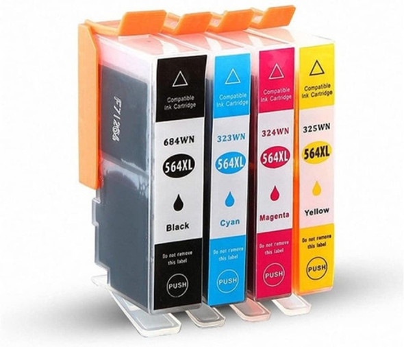 Kit C/4 Cartucho 564xl Cb316 Cb318 Cb319 Cb320 Compativel 0