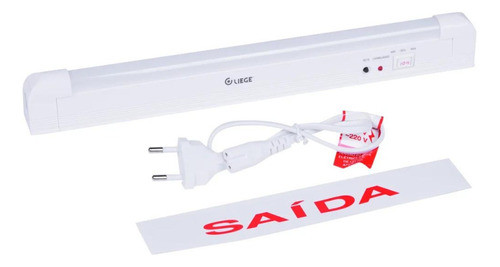 Kit 5 Luminárias Led Emergência 110v/220v Cor Branco Liege 1