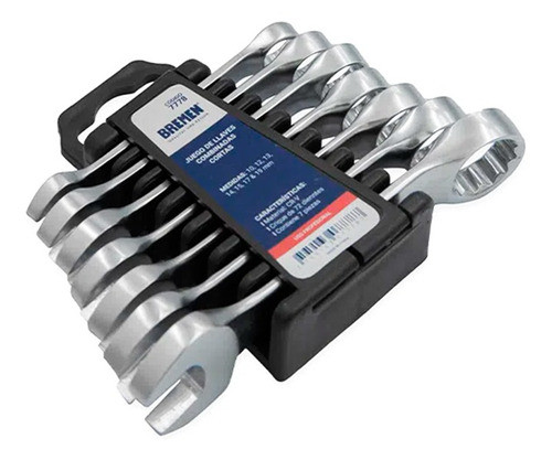 Set Llaves Combinadas Cortas 7pz 10 A 19 Mm Bremen 7778 1