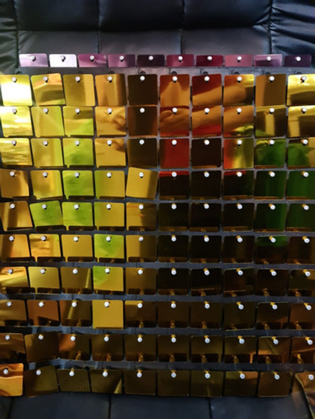 25 Painel Mágico Festa Painel Shimmer Wall 30cmx30cm Dourado 1