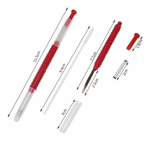 10 Agulhas Pinça Para Enxertia Larvas Abelha Rainha 1