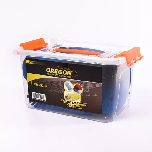Kit Limpieza Auto X5 Oregon Guante Esponja Paño Cepillo 1