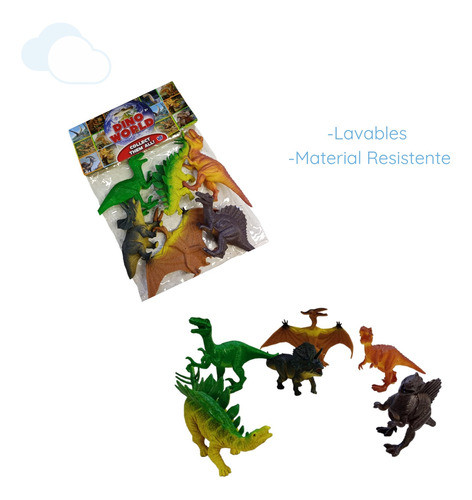 Set Dinosaurios Muñecos 6 Piezas Dino Word 1