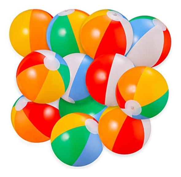 Scione Paquete De 24 Pelotas De Playa Inflables De 0