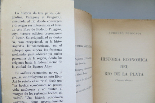 Historia Económica Del Río De La Plata Rodolfo Puiggros 1966 1