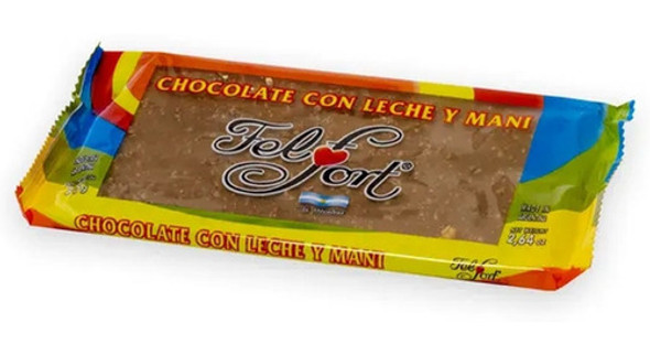 Felfort Chocolate Leche Y Maní 75gr Pack X 10un - Cioccolato 1