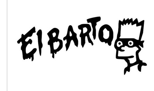 Calco Ploteo El Barto 20 Cm. Bart Simpson 0