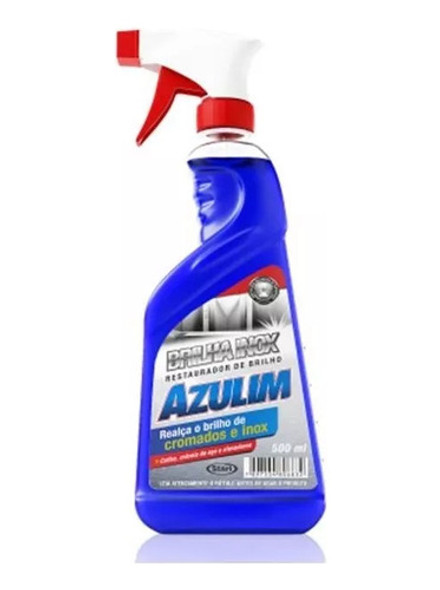 Limpa E Restaura Brilho Inox Alumínio Cromadas Azulim 500ml 0 Limpa E Restaura Brilho Inox Alumínio Cromadas Azulim 500ml 0