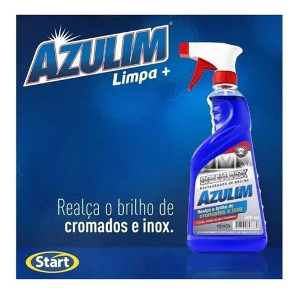Limpa E Restaura Brilho Inox Alumínio Cromadas Azulim 500ml 1 Limpa E Restaura Brilho Inox Alumínio Cromadas Azulim 500ml 1