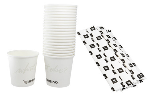 Kit 100 Copos 110ml E 100 Mexedores Pequenos Nespresso 0
