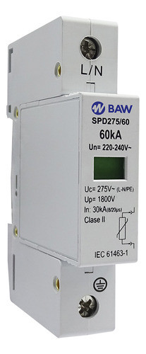 Dispositivo De Protección 1p. Uc275vca Up1800v 60ka Baw 0