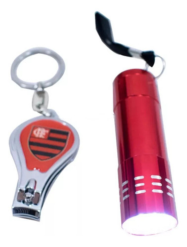 Kit Chaveiro Metal Flamengo + Lanterna Led - Produto Oficial 1