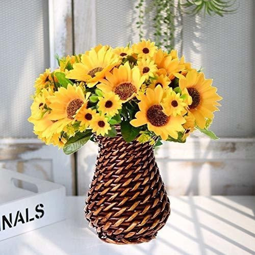 Centros De Mesa De Flores Artificiales De Otoño, Girasol Fal 0