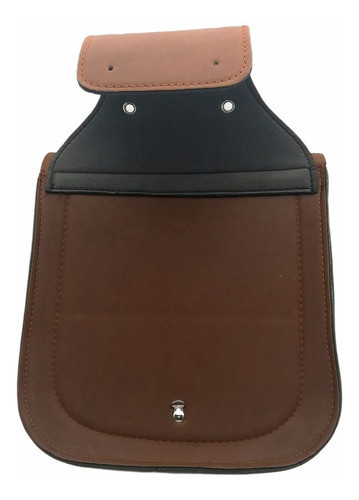 Alforjas Para Moto Marron Con Hebillas Eco Cuero 1