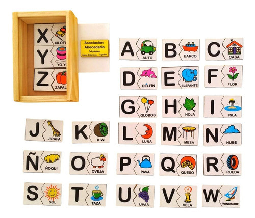 Juego Letras Asociar Abecedario Didáctico Envío Caba 0