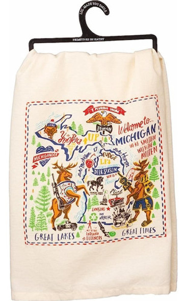 Primitives By Kathy Bordado Lol Made You Smile Dish Towel, C 1