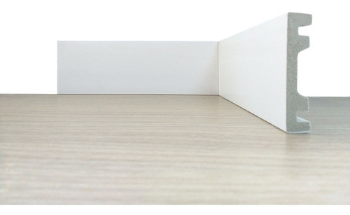 Rodapé Poliestireno Liso 7cm + Bucha + Parafuso 20b 1