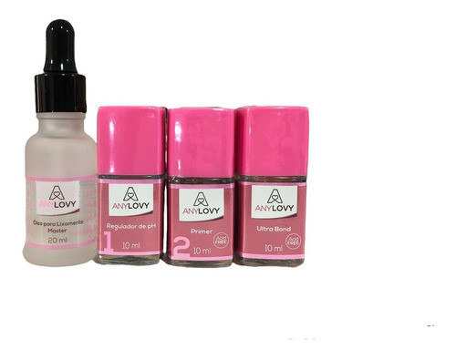 Kit Any Lovy Primer Sem Acido + Ph + Oleo Master + Ultrabond 0