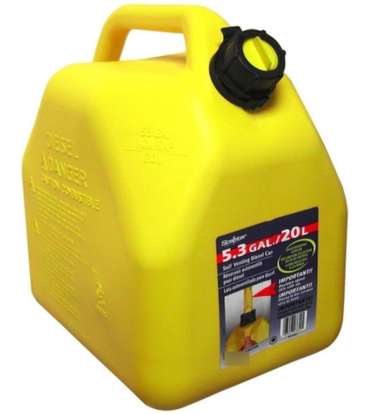 Bidon Combustible Scepter 20 Litros. Color Amarillo + Pico 0
