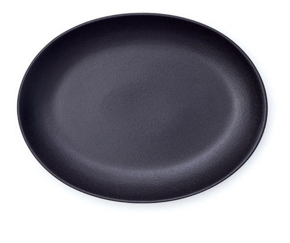 Plato Oval 36 X 27 Cm Rak Negro Porcelain Premium G 0