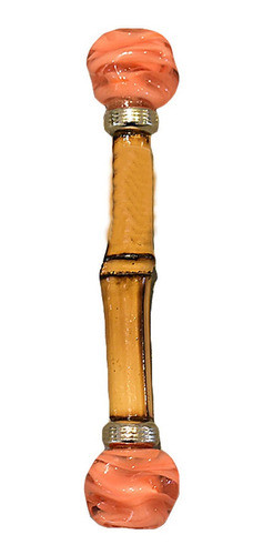 Descanso De Talher Em Bambu Natural Ponteira Rose Vidro 0