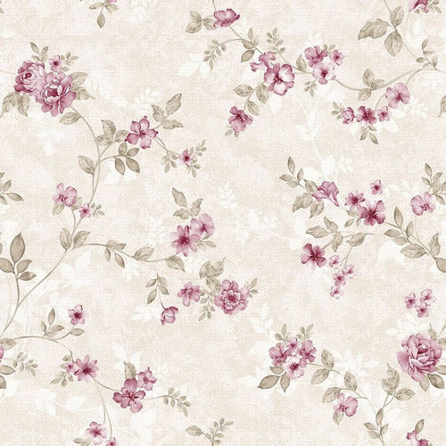 Papel De Parede Adesivo Floral Rosa Claro Delicado Quarto 0