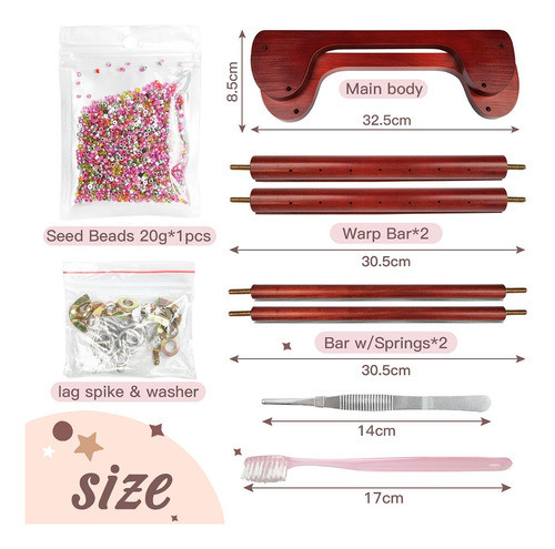 Kit De Tear De Contas De Madeira, Fazer Joias, Tecelagem De 1