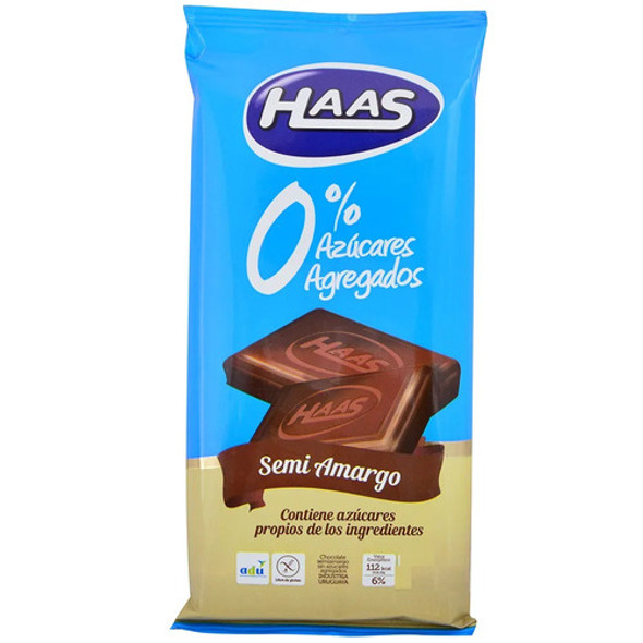 Haas Tableta 0% Azúcar Semi-amargo 70 G. 0