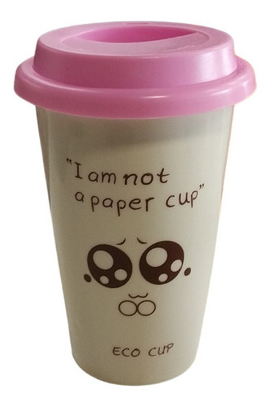 Vaso De Cerámica Re Utilizable Con Tapa De Silicona 0 Vaso De Cerámica Re Utilizable Con Tapa De Silicona 0