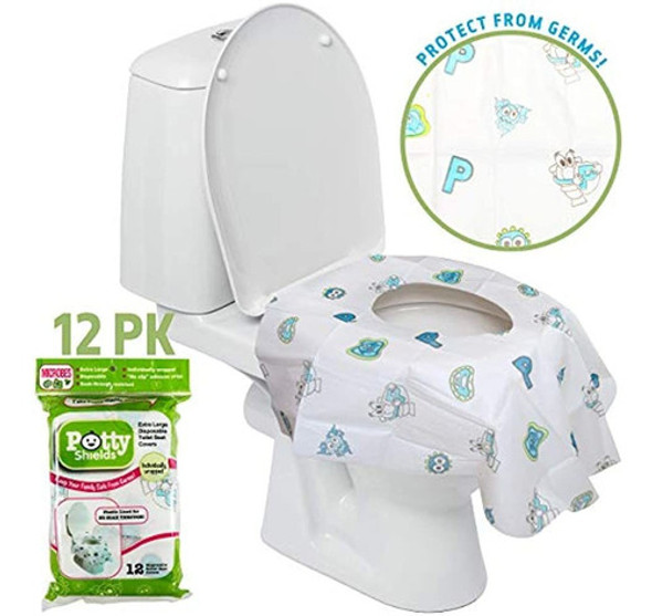 Cubiertas De Asiento De Inodoro Desechables Xl De Potty Shie 1