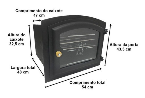 Forno Ferro Fundido G +chapa 4f Mult. + Cinzeiro + Regulador 1