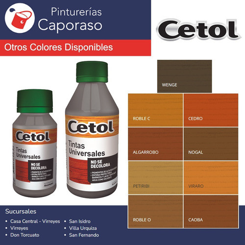 Tinta Cetol Varios Colores Caja 6x240cc - Caporaso 1