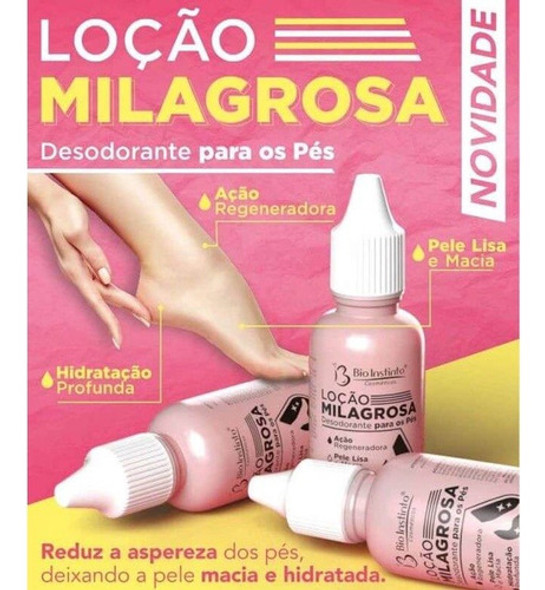 Kit 3 Loção Milagrosa Hidrante Para Pés 30 Ml Bio Instinto 1