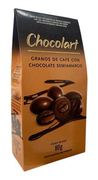 Chocolart Granos De Cafe Con Chocolate Semi Amargo 80 Grs 0