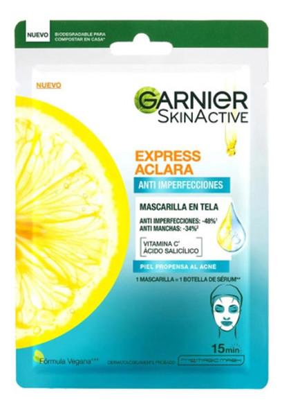 Mascarilla Anti Imperfecciones Express Aclara Garnier 0