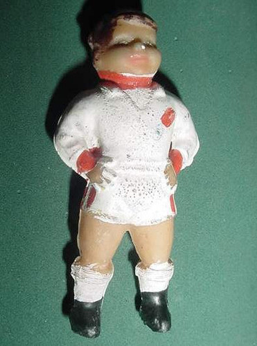 Antiguo Jugador Futbol Muñeco Goma Club Huracan Soccer 0