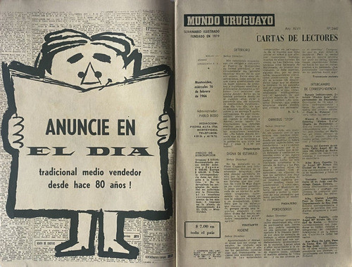 Mundo Uruguayo N° 2442 Carnavales De Antaño 1966  Mv2 1