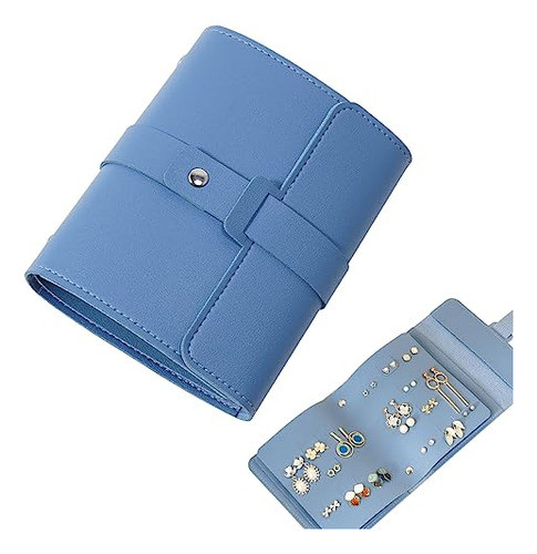 Estuche Organizador De Aros Para Viaje Libro - Azul Oscuro 0