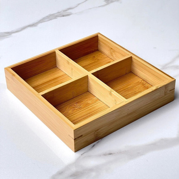 Caja Porta Te Bambu 4 Divisiones L 23cm X An 23cm X Al 5cm 1 Caja Porta Te Bambu 4 Divisiones L 23cm X An 23cm X Al 5cm 1