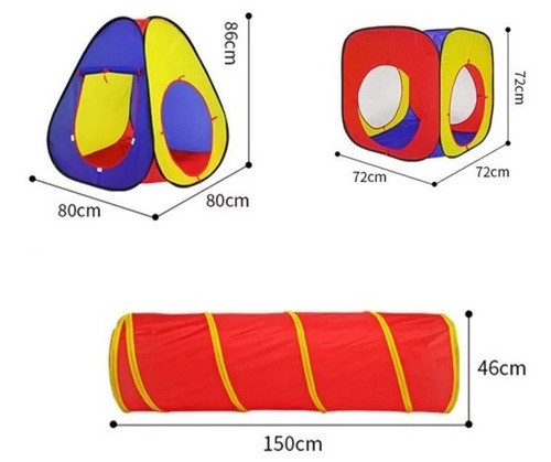 Cubo + Túnel + Carpa Psicomotricidad 1